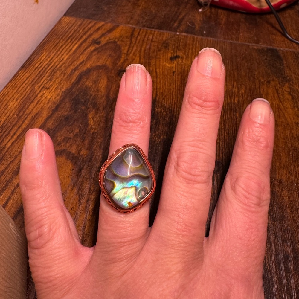 Elegant Abalone Shell Ring